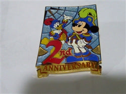 Disney Trading Pin 25039 TDR - Mickey & Donald - Blue - 2nd Anniversary Gift - TDS