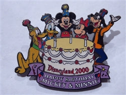 Disney Trading Pins 3057 DLR - Disneyland 2000 Birthday Cake (Fab 5)
