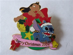Disney Trading Pin 35102 M&P - Lilo and Stitch - Wreath - Christmas 2004