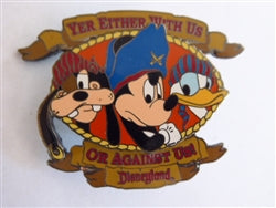 Disney Trading Pin 3806 DL - Yer Either With Us Or Against Us Pirates (FAB 3)