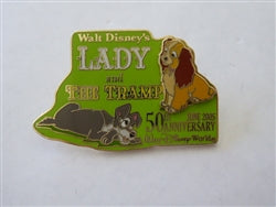 Disney Trading Pin 39445 WDW - Lady and The Tramp 50th Anniversary