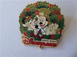 Disney Trading Pin 42697 HKDL - A Magical Christmas 2005 Boxed Set (Mickey & Minnie Wreath)