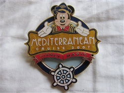 Disney Trading Pin 54825: DCL - Mediterranean Cruise 2007 - Logo (Mickey Mouse)