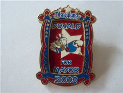 Disney Trading Pin 65481 DLR - Donald For Mayor 2008