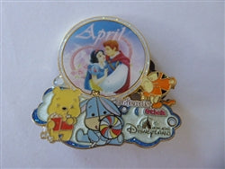 Disney Trading Pin 75999 HKDL – Annual Passholder Exclusive – Pooh, Tigger & Eeyore 12 Months Set – April – Snow White and Prince Charming