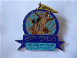 Disney Trading Pin 86069 D23 Expo 2011 - Chip and Dale Logo