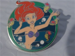 Disney Trading Pin 91959: The Little Mermaid 2012 7 pin Booster Set (Ariel with seahorses ONLY)