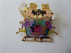 Disney Trading Pin 96302 Japan - Mickey and Minnie Mouse - Logo - Happiness is Here - 30th Anniversary - TDL