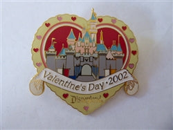 Disney Trading Pin 9819 Disneyland Valentine's Day - 2002 (Sleeping Beauty's Castle In Heart)