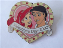 Disney Trading Pin 9823 Disneyland Valentine's Day - 2002 (Ariel & Eric In Heart)