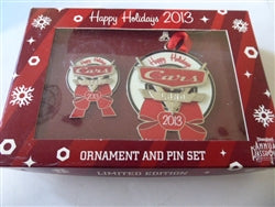 Disney Trading Pins 99675 DLR - Cars Land Happy Holidays 2013 - Annual Passholder Ornament & Pin Set