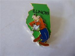 Disney Trading Pin State Character Pins (Illinois/Goofy) Rare Variant