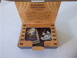 Disney Trading Pin Disney Japan Dream Collection Mickey Minnie Mouse uilding a Building 2 Pin Boxed Set