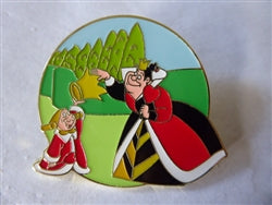 Disney Trading Pin Alice in Wonderland The King and Queen of Hearts Circle Frame
