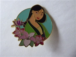 Disney Trading Pin Mulan Flower Portrait
