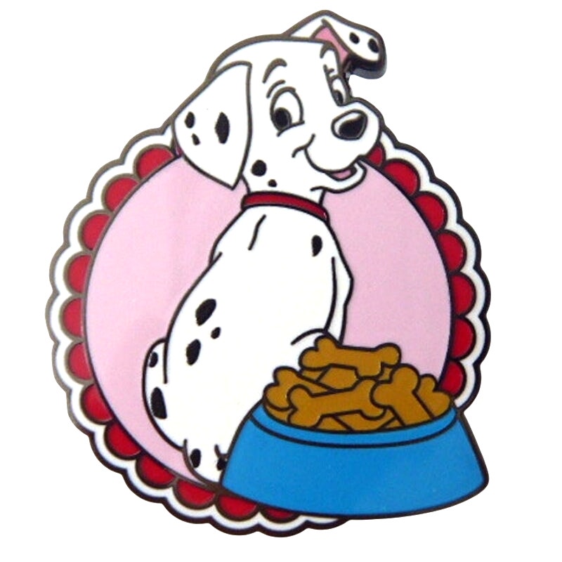 Uncas Dalmatian with Bones in Bowl Food Time Mystery