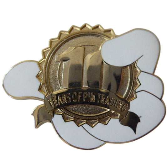 DLR Mickey's White Glove -10th Anniversary Golden Logo