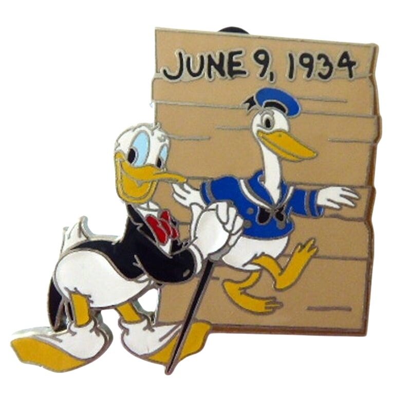Donald in a Tux Next to Original June 9 1934 Birthday