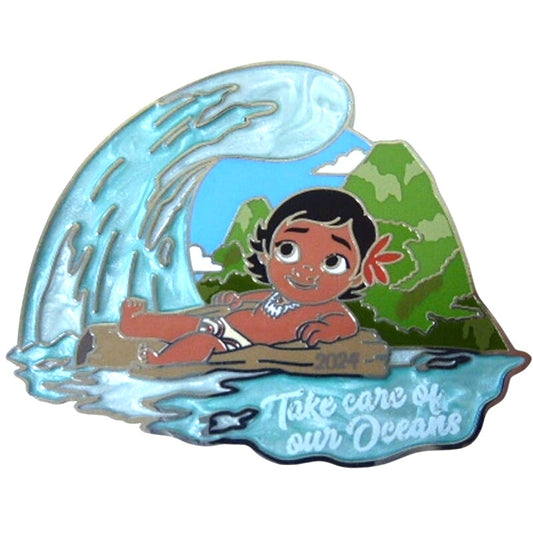 Baby Moana on Raft - Take Care of Our Oceans