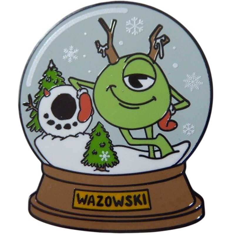 DLP Mike Wazowski with Snowman Snow Globe Monsters Inc