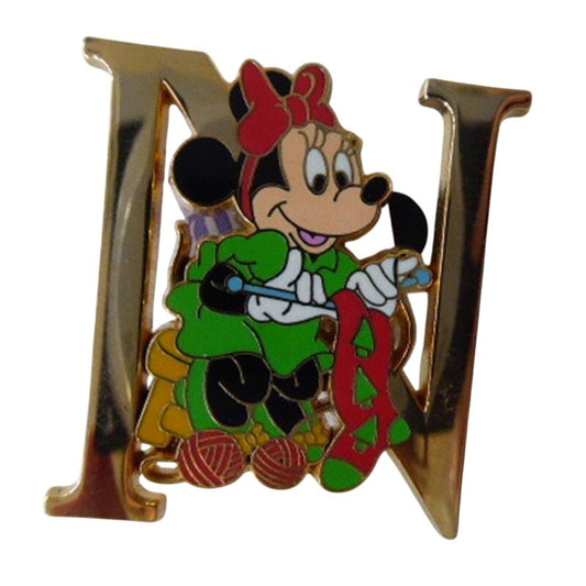 Minnie Mouse Gold Name Letter N