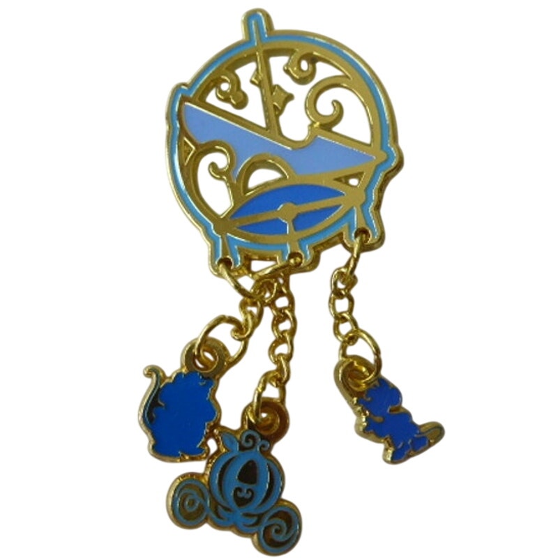 Princess Stained Glass Dangling Charms - Cinderella