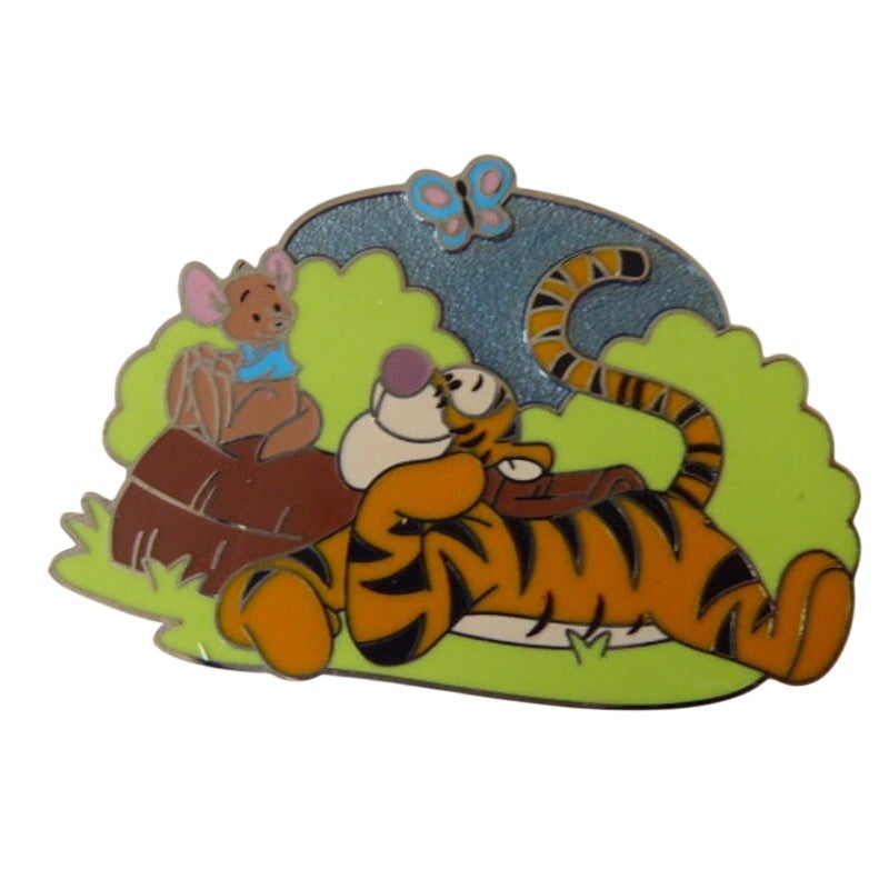Tigger and Roo Sitting on a Log - Winnie the Pooh