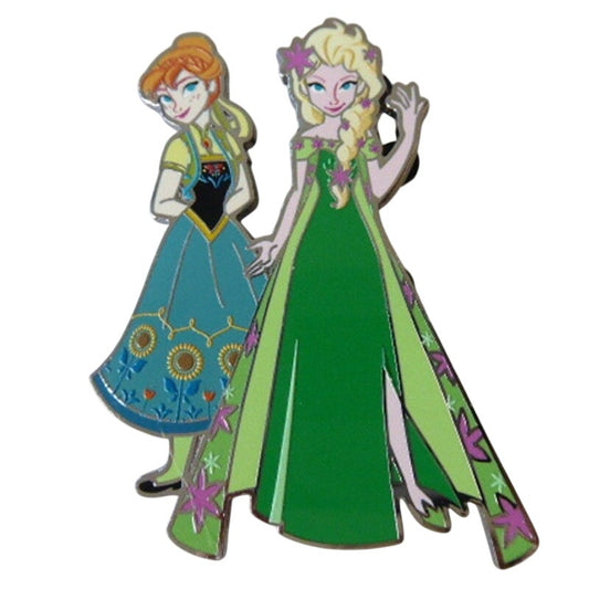 DLP Anna and Elsa Wearing Frozen Fever Summer Outfits