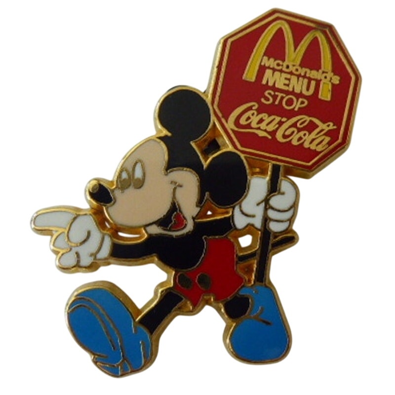 Vintage Mickey Mouse McDonald’s Menu Stop Coca-Cola