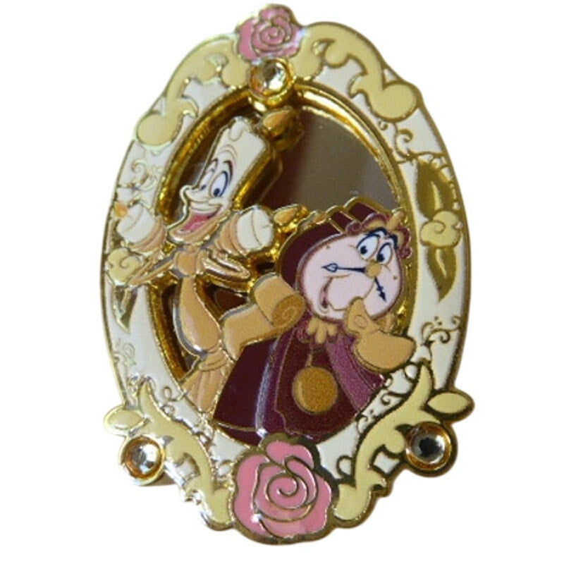 Beauty and Beast Mirror Character Portraits Cogsworth Lumiere