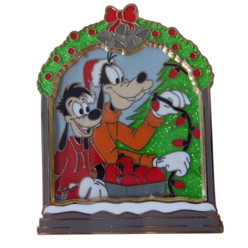 Goofy and Max Decorating a Tree Making Merry Memories