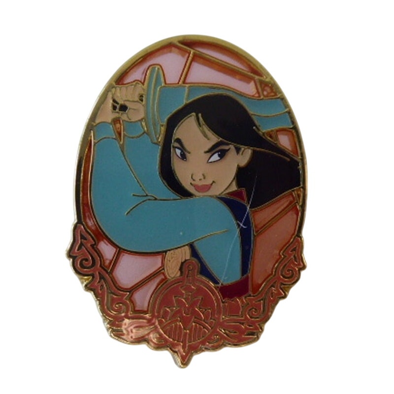 Princess Stained Glass Portrait - Mulan
