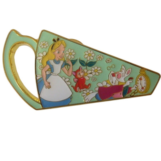 Loungefly - Alice, Dinah, White Rabbit - Alice in Wonderland Tea Cup Puzzle Mystery