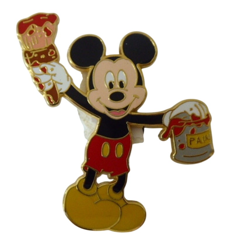 Mickey Paint Can and Brush Cast 100 Years of Magic