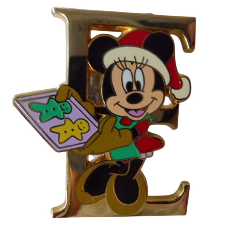 Minnie Mouse Gold Name Letter E