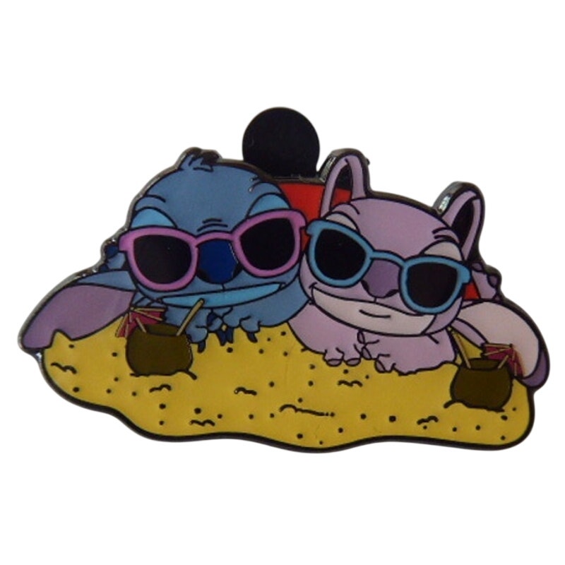 LFLY Angel and Stitch Buried in Sand - At the Beach