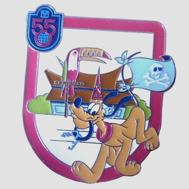 WDW Pluto Carrying Pirate Key 55 Magical Years Mystery
