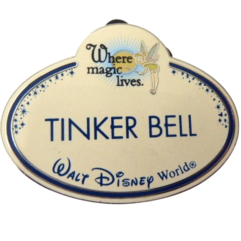 WDW Tinker Bell Name Badge - Where Magic Lives - Cast