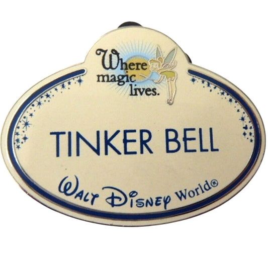 WDW Tinker Bell Name Badge - Where Magic Lives - Cast