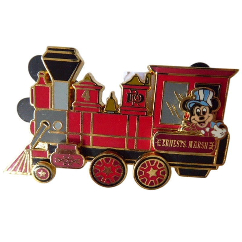 DLR Mickey in Engine Ernest S. Marsh Train - All Aboard