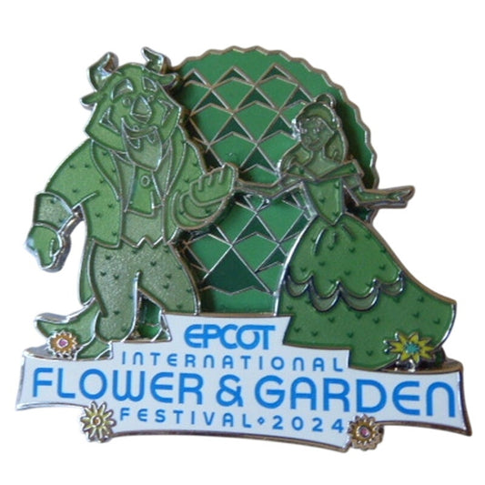 Beast and Belle Topiary EPCOT Flower Garden Festival