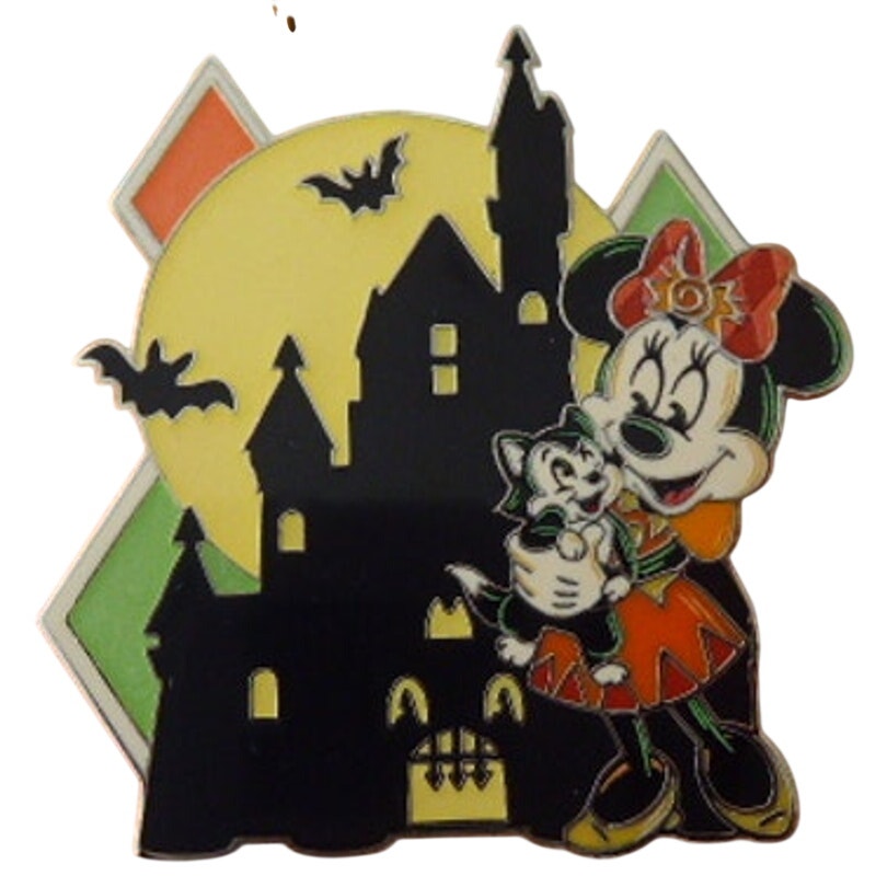 Minnie Holding Figaro Castle Silhouette Halloween 2026