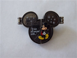 Disney Trading Pin 107962 It Was All Started With ... - Walt Disney and Mickey Mouse (WHITE Text Version)