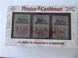 Disney Trading Pins 123629     D23 Expo 2017 - Pirates of the Caribbean 50th Anniversary Boxed Set