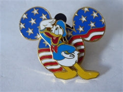 Disney Trading Pins 12621 DLR Cast Member - Patriotic Mickey Head (Donald)