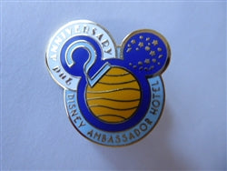 Disney Trading Pin 13112     TDR - Mickey Ears - Hyperion Lounge Gold - Ambassador Hotel - 2nd Anniversary