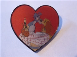 Disney Trading Pin 140433 Loungefly - Lady and the Tramp Kiss - Lenticular