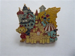 Disney Trading Pin 147702     DIS - Dumbo - D23 - Hong Kong Disneyland - Castle - Albert Monkey - Disney Parks Around the World Boxed Set