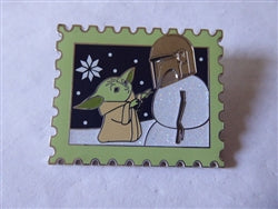 Disney Trading Pin 148027 WDW - Baby Yoda and the Mandalorian - Post Stamp