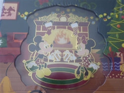Disney Trading Pin 152393     Loungefly - Mickey and Minnie - Christmas Fireplace - Lenticular